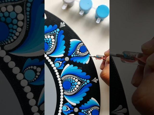 Dot Mandala Mirror Work by Artist Vaishnavi Luniya using SKYHawk Canvas. #dotmandala #painting #art