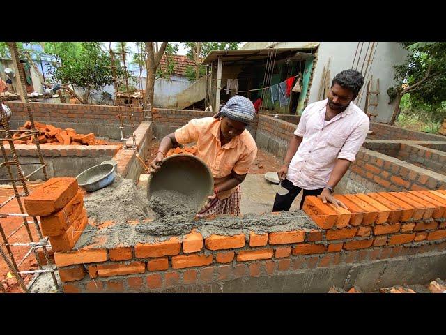 Beautiful! Design Basement-Amazing in 22x44 Size House Basement Level bricklaying Work in Fast