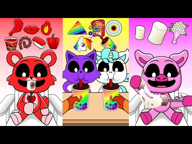 Random Color Food ASMR Emoji Emoticon Mukbang l MOOMOO STUDIO