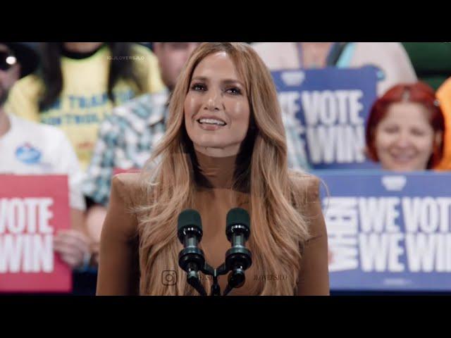 Jennifer Lopez joins Kamala Harris at a campaign rally in Las Vegas