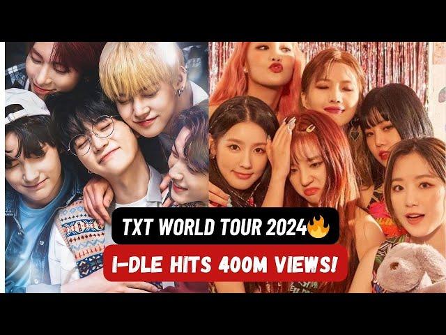 TXT Drops New World Tour Dates + I-DLE Hits 400M with Queencard | K-Pop News & Fan Reactions