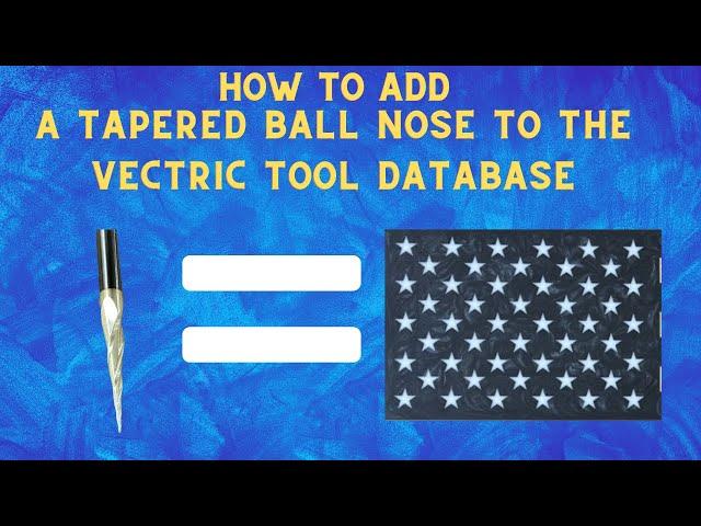 Live 003 Setting up a Tapered Ball Nose as a V-Bit