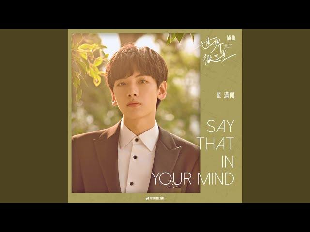Say that In Your Mind (《世界微尘里》影视剧插曲)