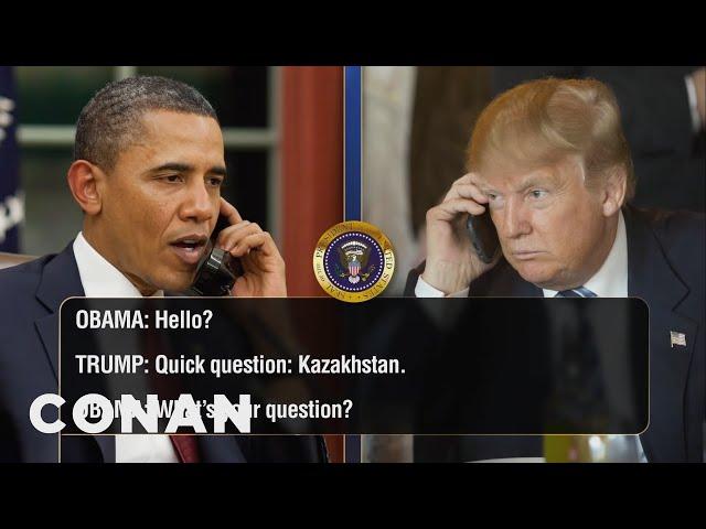 EXCLUSIVE Leaked Audio Of Obama & Trump's Phone Calls | CONAN on TBS