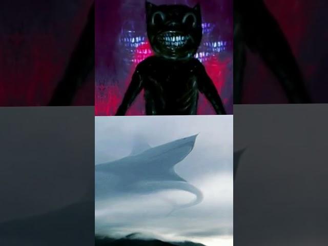 Cartoon cat true form vs Trevor Henderson's creatures