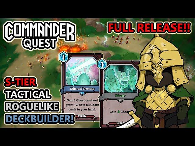 Can We Win With GHOSTS? My Favorite NEW Roguelike Deckbuilder RELEASED in FULL! | Commander Quest