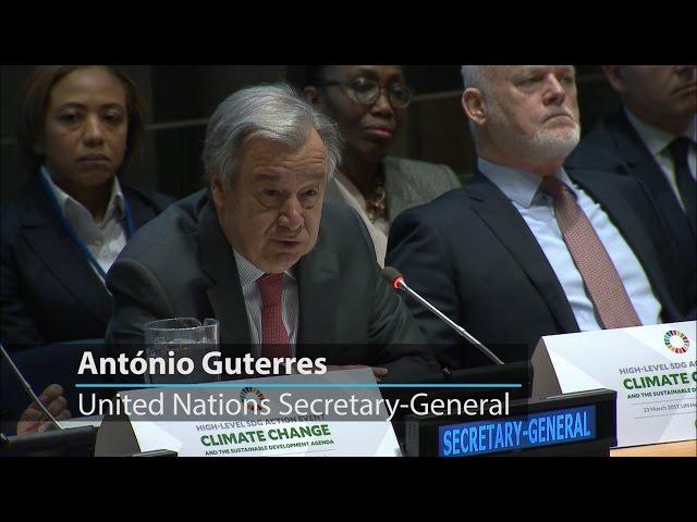 UN chief calls for urgent action in combatting climate change