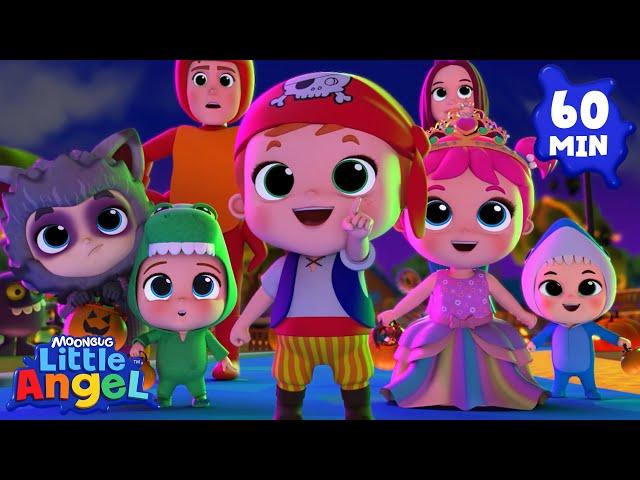 Going Trick or Treating with Family! | Halloween Episodes | Little Angel Kids songs & Nursery Rhymes