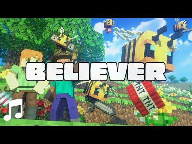 [AMV] Imagine Dragons - Believer  BEES FIGHT (Minecraft Animation) PART -1