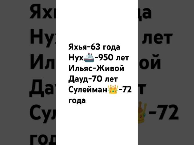 Сколько лет жили пророки (2) #суры #коран #сурымолитвы #альфиль #аятыкорана #красивоечтениекорана