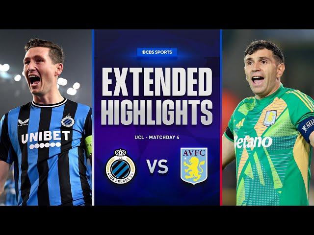 Club Brugge vs. Aston Villa: Extended Highlights | UCL League Phase MD 4 | CBS Sports Golazo