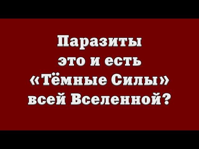 Паразиты – это и есть «Тёмные Силы» всей Вселенной?