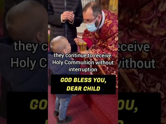 Beautiful Ancient Christian Tradition! Infant Receives Holy Communion in Eastern Rite Church! #jesus