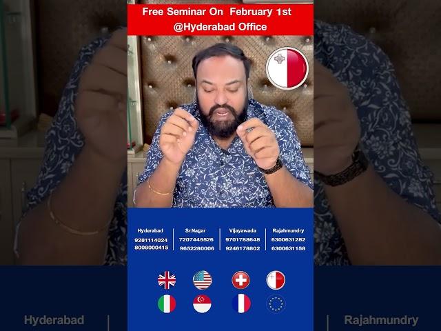 Don't Miss the Free Seminar on February 1st at the Hyderabad Office! #studyabroad #yt #ytreels