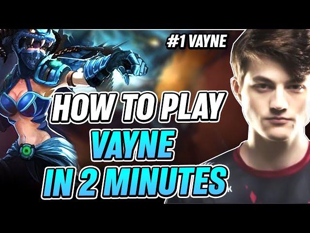 Challenger Rank1 Vayne - How to play Vayne in 2 minutes guide | Reptile