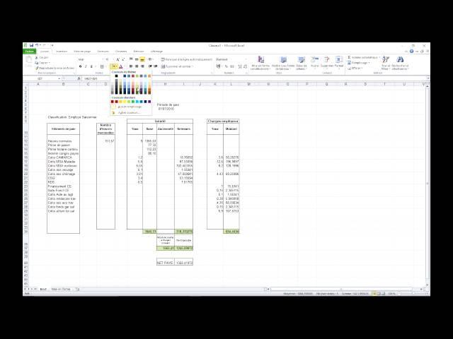 Excel 2010 : Mise en forme de tableau