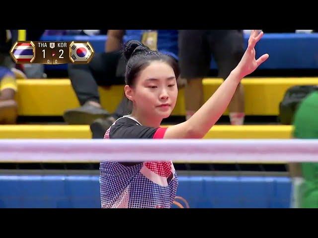 สาวเกาหลีงานดี เล่นตะกร้อเก่งมาก #คิงส์คัพ Takraw King's Cup 2022 Women's Team: Thailand VS Korea 