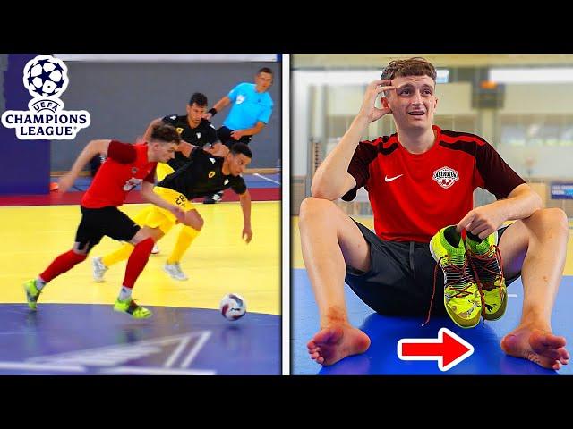 I Played in a PRO FUTSAL MATCH & Got INJURED in The Champions League...