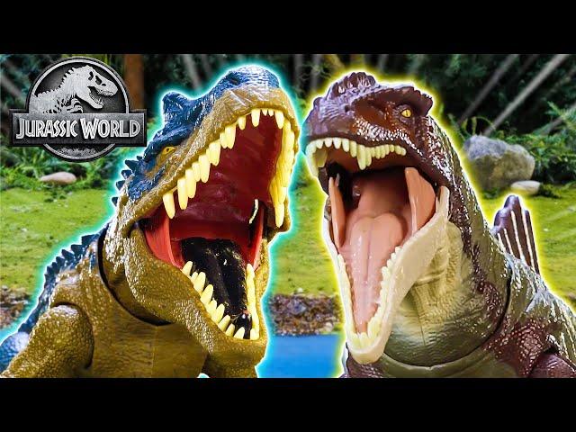 The Allosaurus Rumbles with the T. rex!  | Jurassic World | Epic Evolution | Mattel Action!