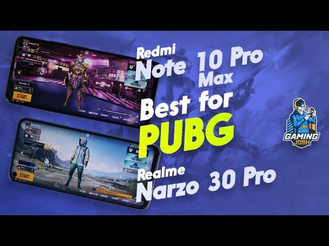 Redmi Note 10 Pro Max vs Realme Narzo 30 Pro Gaming Comparison - Kaunsa better hai? | No Gameplay