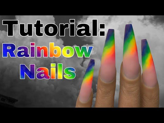 Simple Rainbow Ombré Tutorial | Summer Nails | Vee Nailedit | Realistic Practice Hand Demo