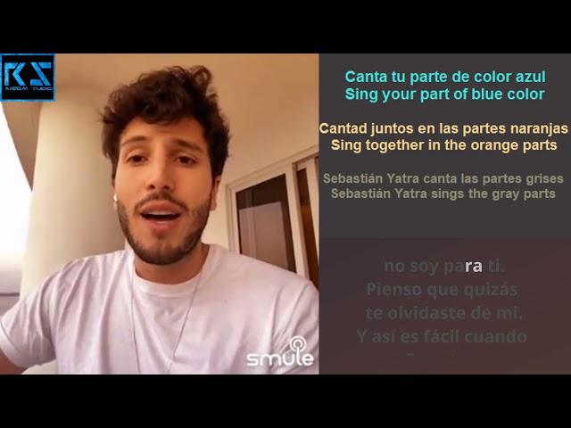 Sebastián Yatra - Adiós | Sing by smule | Canta con el artista karaoke con letra