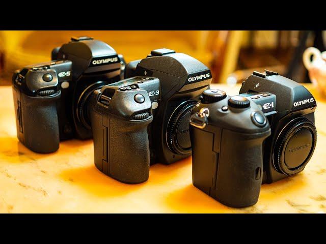 A comparison of the Olympus E-1, E-3 and E-5 DSLRs