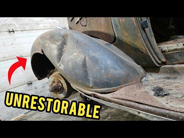 Restoring a Destroyed Chevy Fender. Paintless Dent Repair Marathon