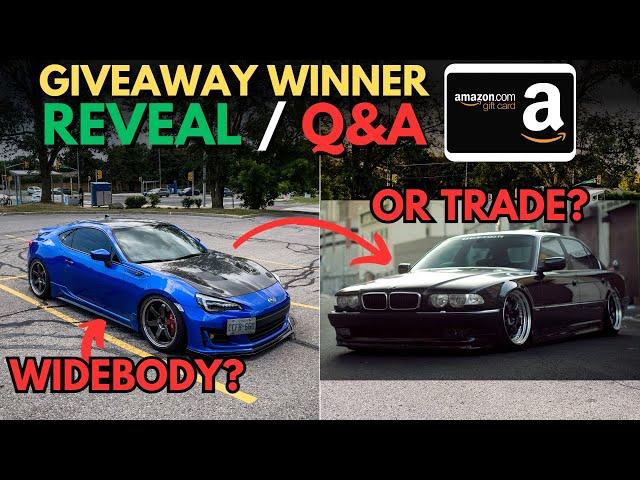 Should i WIDEBODY my boosted BRZ? Q&A and GIVEAWAY WINNER REVEAL!