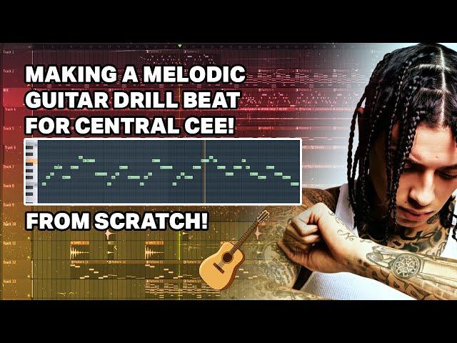 melodic drill tutorial | central cee type beat fl studio tutorial