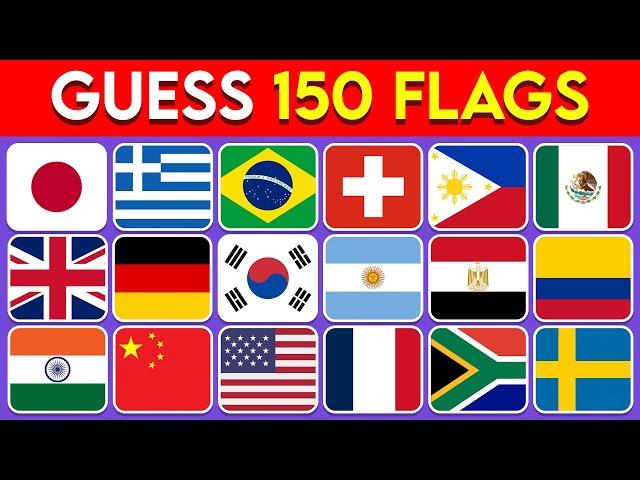 Guess The Country By The Flag Quiz  | Can You Guess 150 Flags?