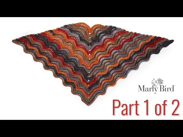 Bernat Lacy Crochet Shawl Pattern || Feather and Fan Wave || Part 1 of 2
