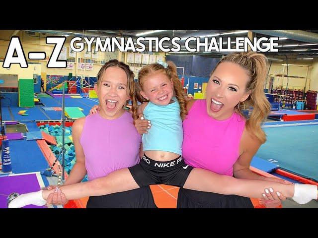 WE DID THE A-Z GYMNASTICS CHALLENGE WITH OUR #1 FAN ‍️ (KALLI VS HALLIE)