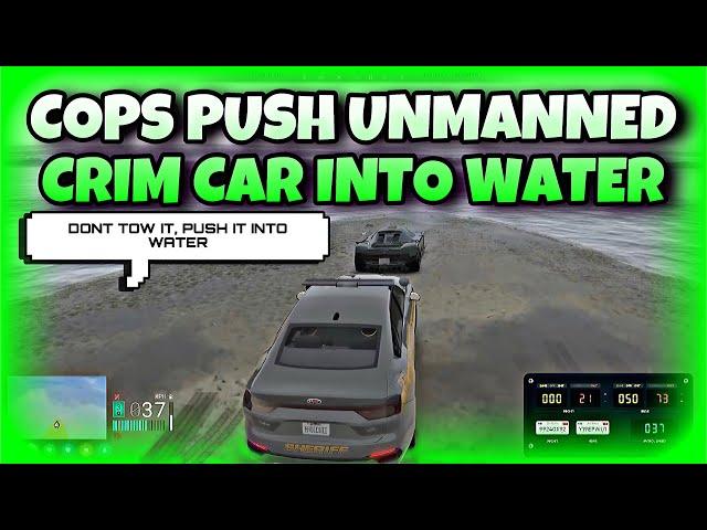 Cops Push Unmanned Crim Car Into Water (Cypress Chase) | NoPixel GTA RP | NoPixel Clips