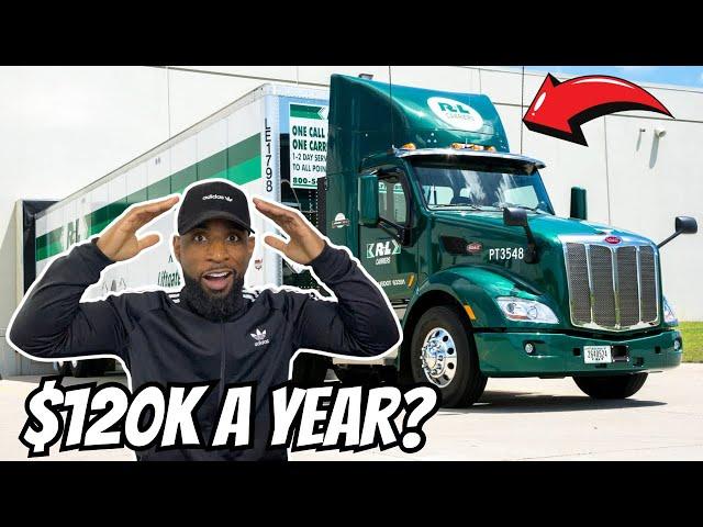 ARE SOME TRUCK DRIVERS REALLY MAKING 120K at R+L CARRIERS? WOW! #trucking #truckdriver #cdl