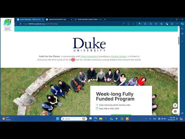 Duke University USA Fellowship Program | without IELTS & application fee | USA Fully Funded Program