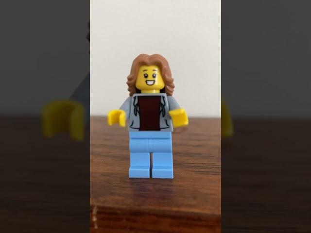 Stop motion test: putting on a wig #shortsyoutube #legostopmotion