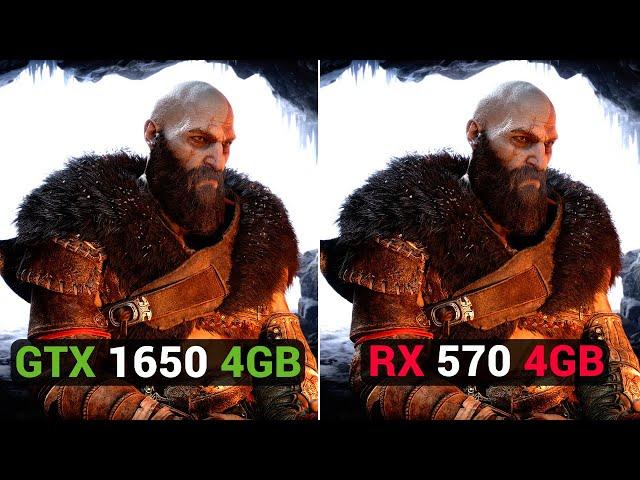 Nvidia GTX 1650 vs AMD RX 570 4GB New Games Test (2024)