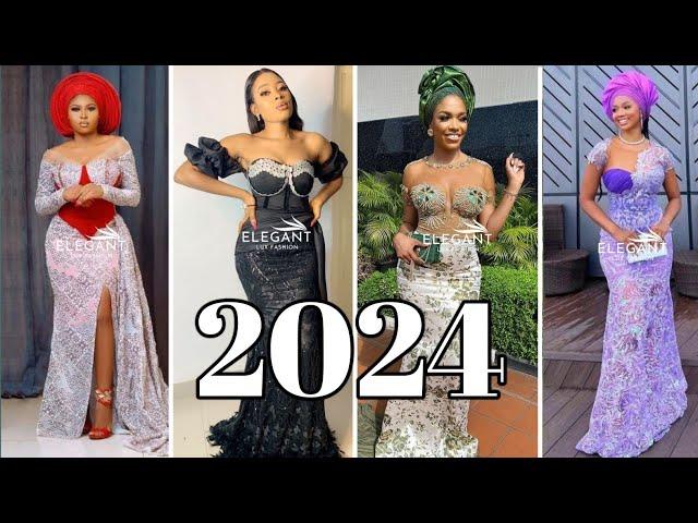 Asoebi Style 2024: Most Latest Lace, Velvet & Ankara Styles For Owanbe | Nigerian Lace Styles 2024