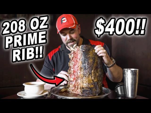 My BIGGEST Food Challenge EVER?? Ward's 200oz Prime Rib Steak Challenge Costs $400 if You Fail!!