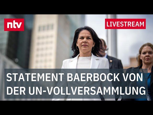 LIVE: Statement Baerbock von der UN-Vollversammlung in New York