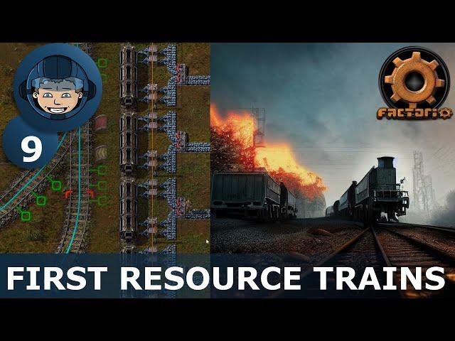 FIRST RESOURCE TRAINS - Step 9: Factorio Megabase (Step-By-Step)