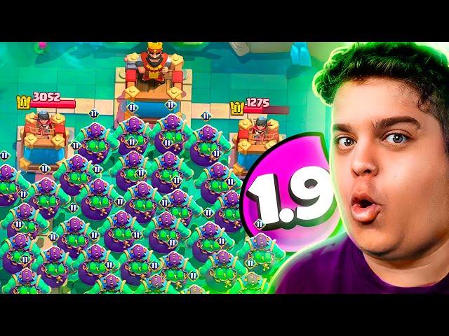 JOGUEI COM o DECK 1.9 MAIS RÁPIDO de GOBLIN GIGANTE EVOLUIDO * APELAÇÃO ABSURDA*