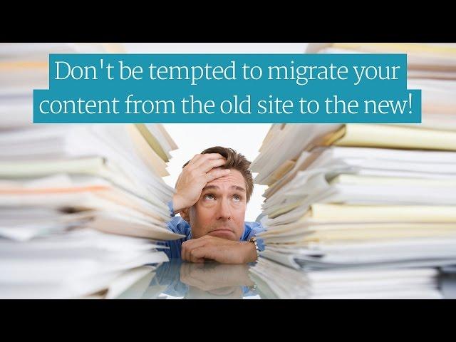 Just say no to the madness of content migration