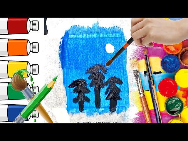 Simple Art Ideas | Beautiful Painting For Kids & Toddlers 