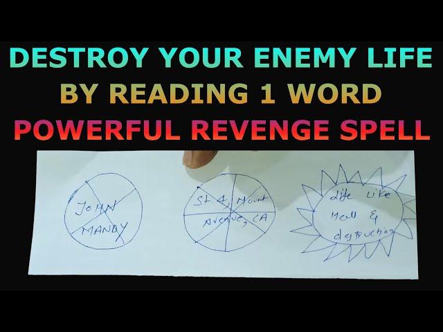 Completely Destroy Your Enemy Life Like Hell By Just Reading 1 Word Only. (POWERFUL REVENGE SPELL).