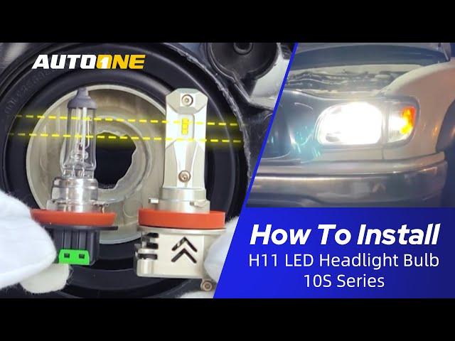 AUTOONE 9005 H11 LED headlight bulb installtation