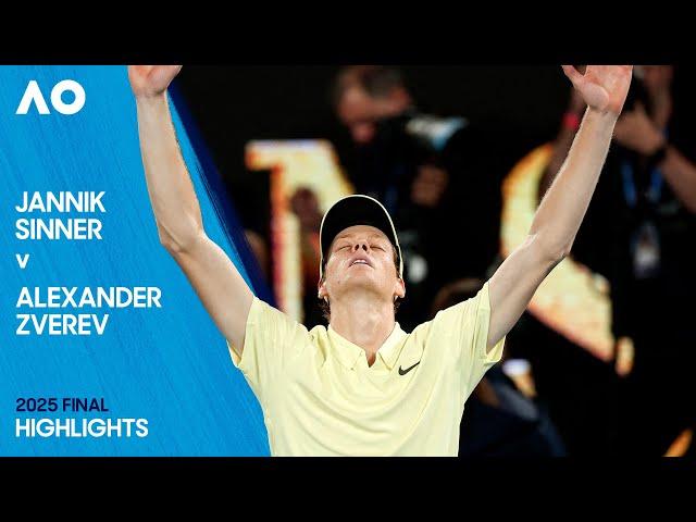 Jannik Sinner v Alexander Zverev Highlights | Australian Open 2025 Final