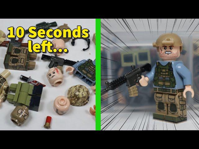 5 Minute Custom LEGO Military Minifigure Build Challenge!