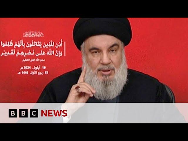 Israeli military says Hezbollah leader Hassan Nasrallah killed in strike | BBC News